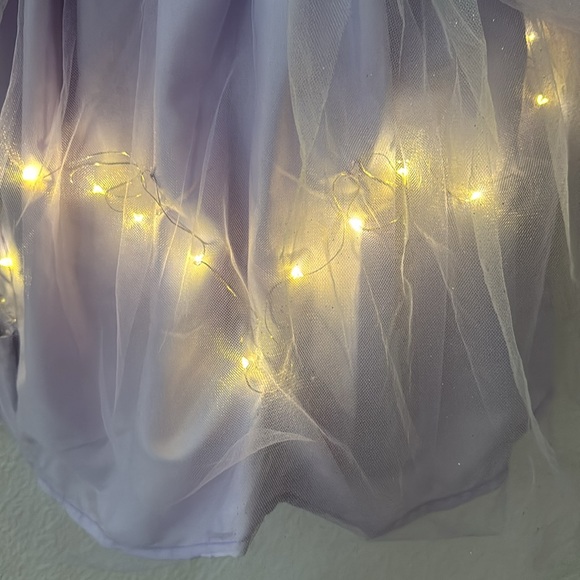 Size 4-6 Pottery Barn Kids Light up tulle dress crescent moon detail+headband - Picture 6 of 9
